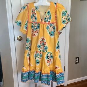 Umgee Yellow Floral Dress